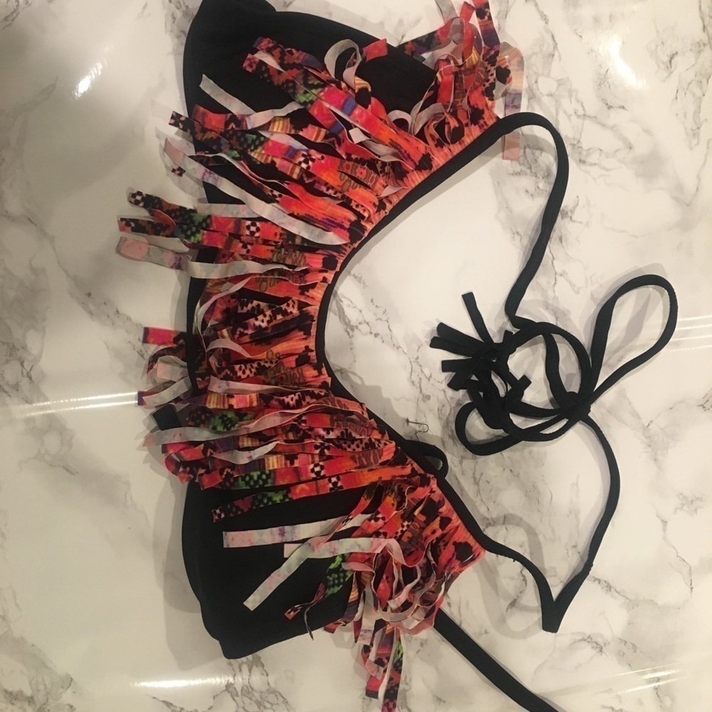 Fringe bikini top.